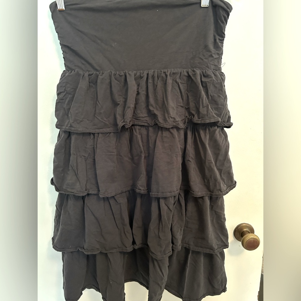 Colton Dark Gray Tiered Dress/Skirt